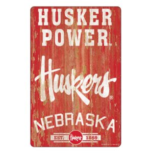 Nebraska Cornhuskers Sign 11×17 Wood Slogan Design