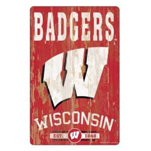 Wisconsin Badgers Sign 11×17 Wood Slogan Design