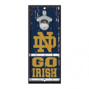 Notre Dame Fighting Irish Sign Wood 5×11 Bottle Opener