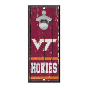 Virginia Tech Hokies Sign Wood 5×11 Bottle Opener