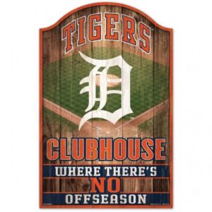 Detroit Tigers Sign 11×17 Wood Fan Cave Design