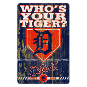 Detroit Tigers Sign 11×17 Wood Slogan Design