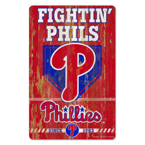 Philadelphia Phillies Sign 11×17 Wood Slogan Design