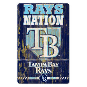 Tampa Bay Rays Sign 11×17 Wood Slogan Design