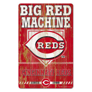 Cincinnati Reds Sign 11×17 Wood Slogan Design