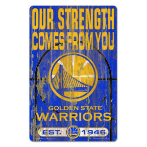 Golden State Warriors Sign 11×17 Wood Slogan Design