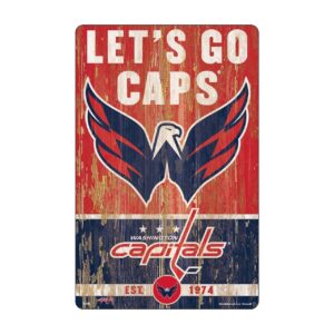 Washington Capitals Sign 11×17 Wood Slogan Design