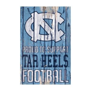 North Carolina Tar Heels Sign 11×17 Wood Proud to Support Design – Special Order