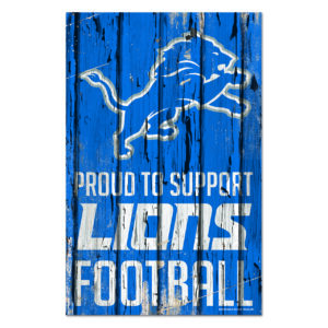 Detroit Lions Sign 11×17 Wood Proud to Support Design