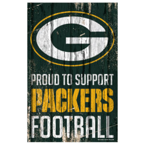 Green Bay Packers Sign 11×17 Wood Proud to Support Design
