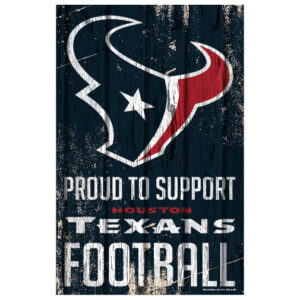 Houston Texans Sign 11×17 Wood Proud to Support Design