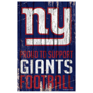 New York Giants Sign 11×17 Wood Proud to Support Design