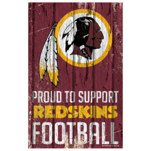 Washington Football Team Sign 11×17 Wood Proud to Support Design