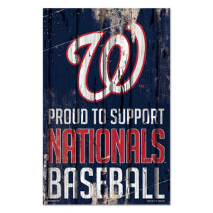 Washington Nationals Sign 11×17 Wood Proud to Support Design – Special Order