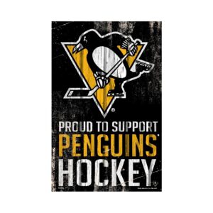 Pittsburgh Penguins Sign 11×17 Wood Proud to Support Design