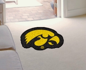 Iowa Hawkeyes Area Rug – Mascot Style – Special Order