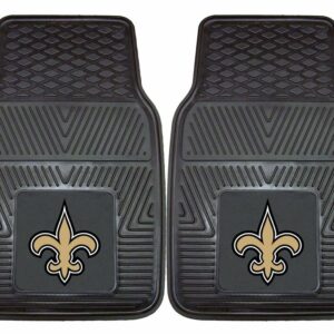 New Orleans Saints Car Mats Heavy Duty 2 Piece Vinyl