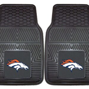 Denver Broncos Car Mats Heavy Duty 2 Piece Vinyl