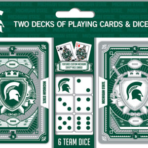 Michigan State Spartans Playing Cards and Dice Set