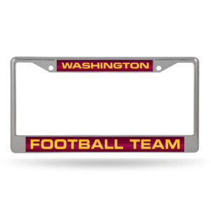 Washington Football Team License Plate Frame Laser Cut Chrome