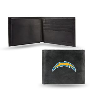 Los Angeles Chargers Wallet Billfold Leather Embroidered Black – Special Order