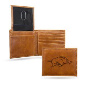 Arkansas Razorbacks Wallet Billfold Laser Engraved