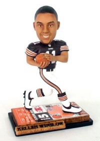 Cleveland Browns Kellen Winslow Jr. Ticket Base Forever Collectibles Bobblehead