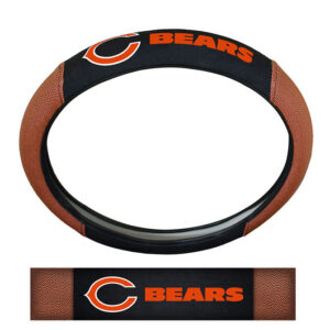 Chicago Bears Steering Wheel Cover Premium Pigskin Style