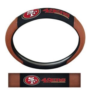 San Francisco 49ers Steering Wheel Cover Premium Pigskin Style – Special Order