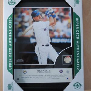 New York Mets Mike Piazza Game Used Baseball Plaque CO