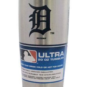 Detroit Tigers Travel Tumbler 20oz Ultra Silver CO