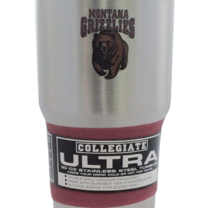Montana Grizzlies Travel Tumbler 30oz Silver CO