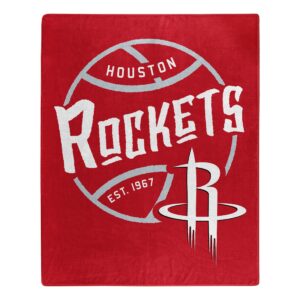 Houston Rockets Blanket 50×60 Raschel Blacktop Design