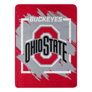 Ohio State Buckeyes Blanket 46×60 Micro Raschel Dimensional Design Rolled
