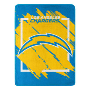 Los Angeles Chargers Blanket 46×60 Micro Raschel Dimensional Design Rolled
