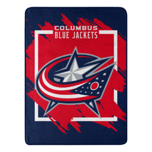 Columbus Blue Jackets Blanket 46×60 Micro Raschel Dimensional Design Rolled Special Order