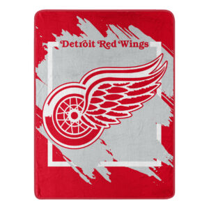 Detroit Red Wings Blanket 46×60 Micro Raschel Dimensional Design Rolled Special Order