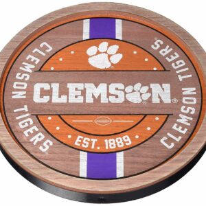 Clemson Tigers Sign Wood Barrel Design