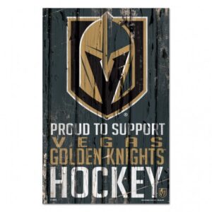 Vegas Golden Knights Sign 11×17 Wood Proud to Support Design