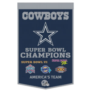 Dallas Cowboys Banner Wool 24×38 Dynasty Champ Design