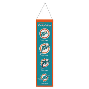 Miami Dolphins Banner Wool 8×32 Heritage Evolution Design