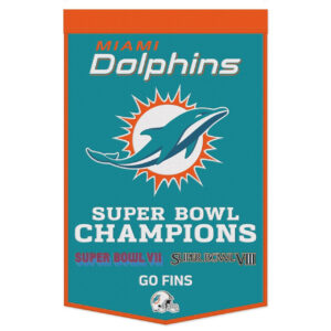 Miami Dolphins Banner Wool 24×38 Dynasty Champ Design