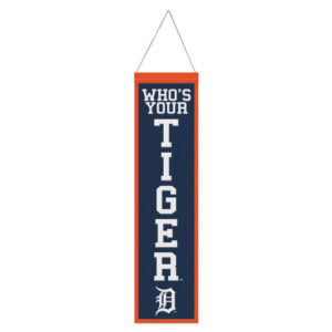 Detroit Tigers Banner Wool 8×32 Heritage Slogan Design – Special Order