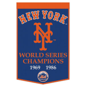 New York Mets Banner Wool 24×38 Dynasty Champ Design – Special Order