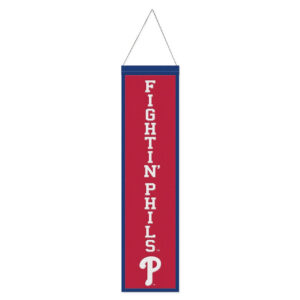 Philadelphia Phillies Banner Wool 8×32 Heritage Slogan Design – Special Order