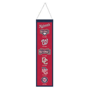 Washington Nationals Banner Wool 8×32 Heritage Evolution Design – Special Order