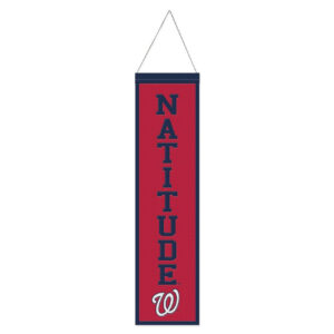 Washington Nationals Banner Wool 8×32 Heritage Slogan Design – Special Order