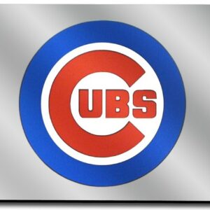 Chicago Cubs License Plate Laser Cut Silver