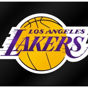 Los Angeles Lakers License Plate Laser Cut Black