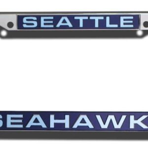 Seattle Seahawks License Plate Frame Laser Cut Chrome